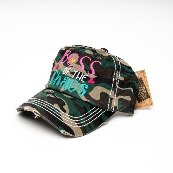 𝅺boss of the Chaos camo baseball cap. Super cute. - Picture 2 of 3